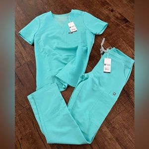 Limited edition aqua color Figs scrubs